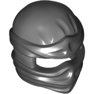 Lego Wrap with Short Back Knot, Black Pattern / Dark Bluish Gray