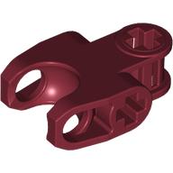 Lego Technic Axle Connector 2 x 3 with Ball Socket, Closed Sides, Squared Ends / Dark Red