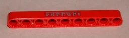 Technic, Liftarm Thick 1 x 9 with Silver 'Ferrari' Pattern (Sticker) - Set 8653