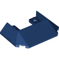 Brick Wedged, Sloped 45° 6 x 4 Double / 33°, 5 Bottom Tubes [Train Roof] / Dark Blue