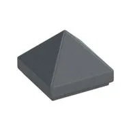 Brick Sloped 45° 1 x 1 x 2/3 Quadruple Convex [Pyramid] / Flat Silver