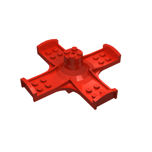 Lego Fabuland, Merry-Go-Round Base and Type 1 Top [Complete Assembly] / Red