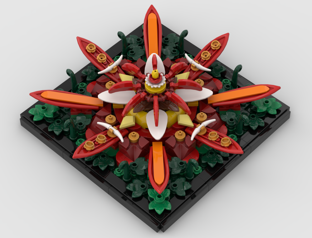 Lego Mandala - Flower - Red