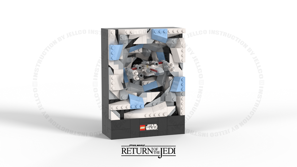 Lego Box-Style Micro Diorama : The XW Entering Hyperspace