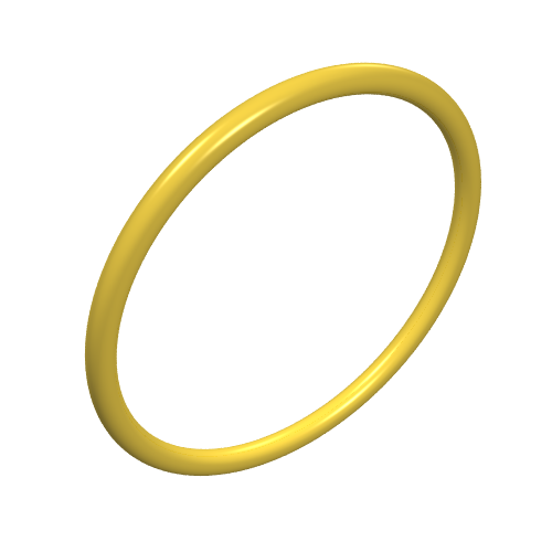 Lego Technic Rubber Belt Medium [26mm ID] [Round Cross Section] / Yellow