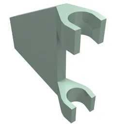 Flag 2 x 2 Trapezoid with Flat Area between Clips / Sand Green