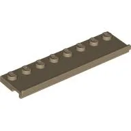 Plate Special 2 x 8 with Door Rail / Dark Tan