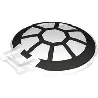 Dish 6 x 6 Inverted - No Studs with Handle with SW 8 Spoke Radial Cockpit Print