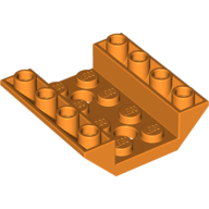 Lego Brick Sloped Inverted 45° 4 x 4 Double with 4 x 2 Recessed, 2 Holes / Orange