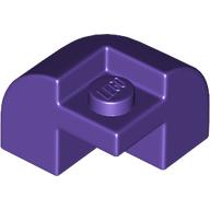 Lego Brick Round, Curved 2 x 2 x 1 1/3, Corner / Dark Purple