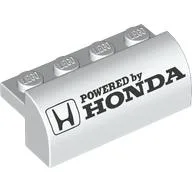 Brick Curved 2 x 4 x 1 1/3 with 'POWERED BY HONDA' Print