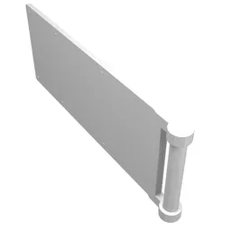 Flag 7 x 3 with Rod / White