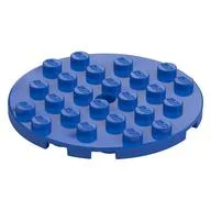 Plate Round 6 x 6 with Hole / Blue