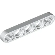Technic Beam 1 x 5 Thin with Axle Holes on Ends / White