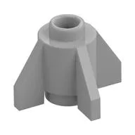Brick Round 1 x 1 with Fins, Open Stud / Pearl Light Gray