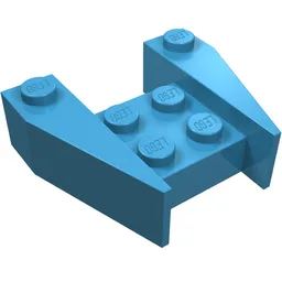 Brick Wedged 3 x 4 [No Stud Notches] / Maersk Blue