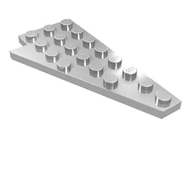 Wedge Plate 8 x 4 Wing Right with Stud Notch / Chrome Silver