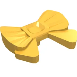 Headwear Accessory Bow with Pin / Bright Light Orange