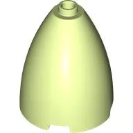 Cone 3 x 3 x 3 (Elliptic Paraboloid) with Internal Axle Hole / Yellowish Green