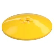Dish 8 x 8 Inverted [Radar], Solid Studs, Rounded Anti-stud Underside / Yellow