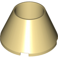 Lego Cone 4 x 4 x 2 Hollow No Studs / Tan