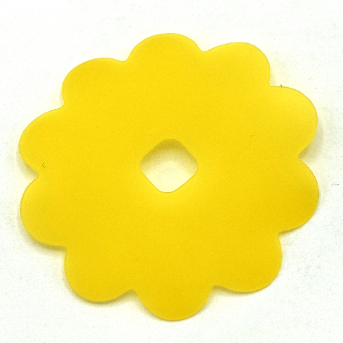 Lego Clikits Icon Accent, Flower 5 3/8 x 5 3/8, 10 Petals / Trans-Flame Yellowish Orange