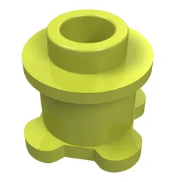 Belville / Scala, Brick Round 1 x 1 x 2/3 Round / Medium Lime