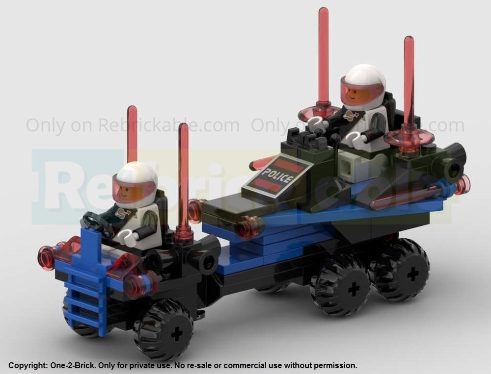 Lego Space Police Mod of 6870 Space Probe Launcher