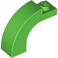 Lego Brick Arch 1 x 3 x 2 Curved Top / Bright Green
