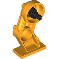 Lego Mech Leg, Right, with Black Pin / Bright Light Orange