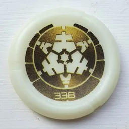 Large Figure Throwing Disc, Kanoka, Po-Metru 338 Print / Glow In Dark Opaque
