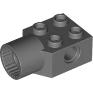 Technic Brick Special 2 x 2 with Pin Hole, Rotation Joint Socket / Dark Bluish Gray