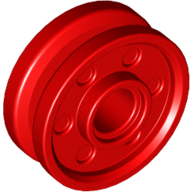 Lego Wheel 18 x 8 with Fake Bolts and Deep Spokes with Inner Ring / Red