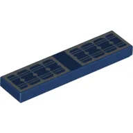 Tile 1 x 4 with Solar Panels Print / Dark Blue