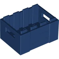 Box / Crate with Handholds 3 x 4 x 1 2/3 / Dark Blue