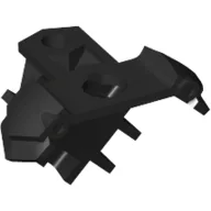 Minifig Neckwear Armor Double Shoulder Pad with Scabbard for 2 Katanas / Black