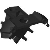 Lego Minifig Neckwear Armor Double Shoulder Pad with Scabbard for 2 Katanas / Black