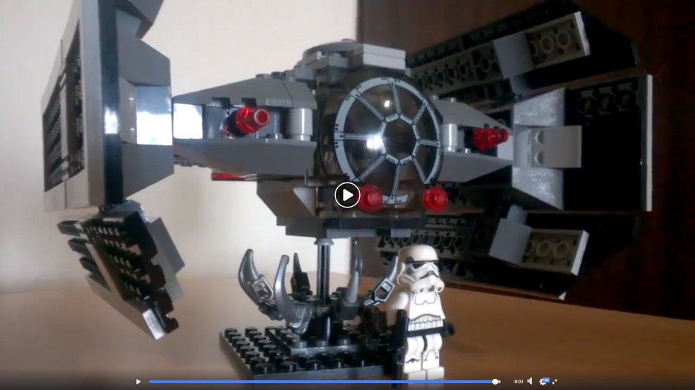 Lego Darth Vader's Tie Fighter Stand - Phase 1