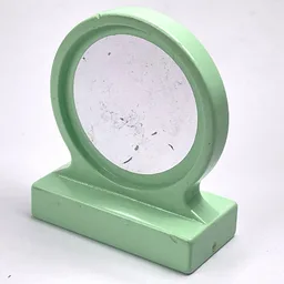 Duplo Mirror with Silver Print / Light Green