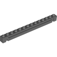 Lego Brick Special 1 x 14 Grooved / Dark Bluish Gray