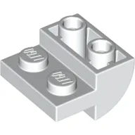 Brick Curved Inverted 2 x 2 with 1 x 2 Cutouts / White