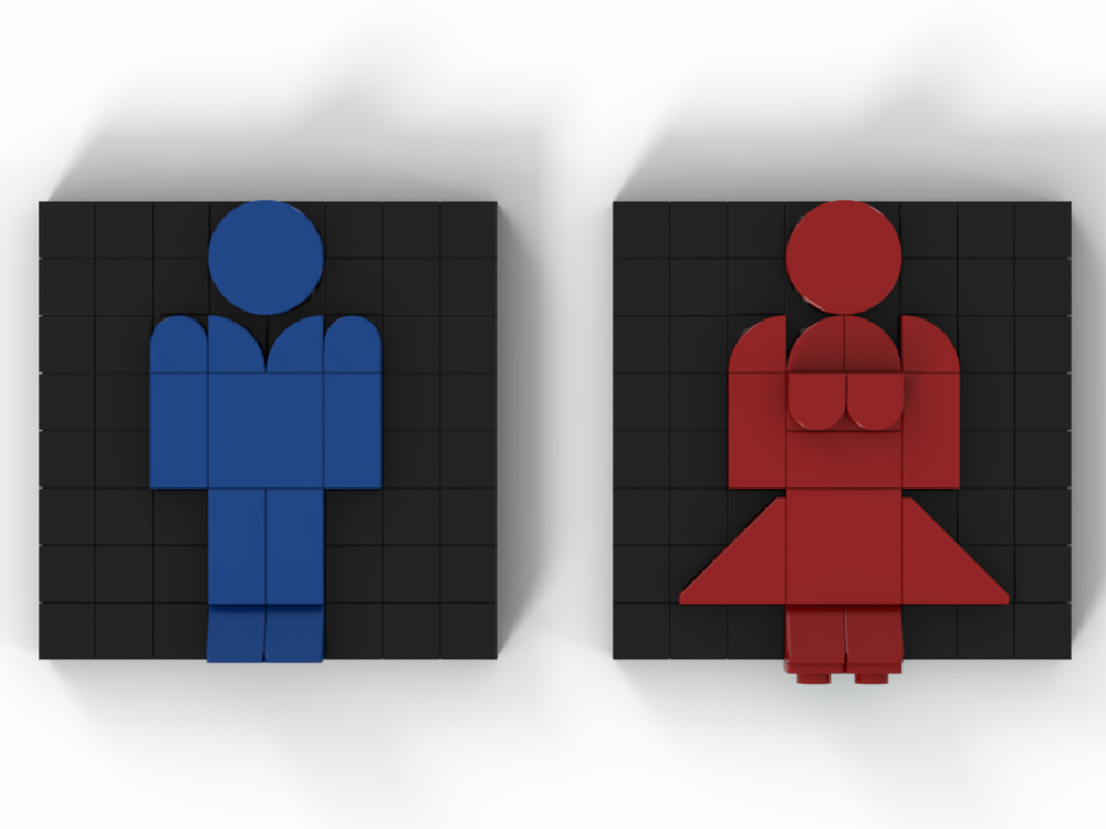 Lego Signs for Gentleman's & Lady's