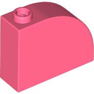 Lego Brick Curved 1 x 3 x 2 / Coral