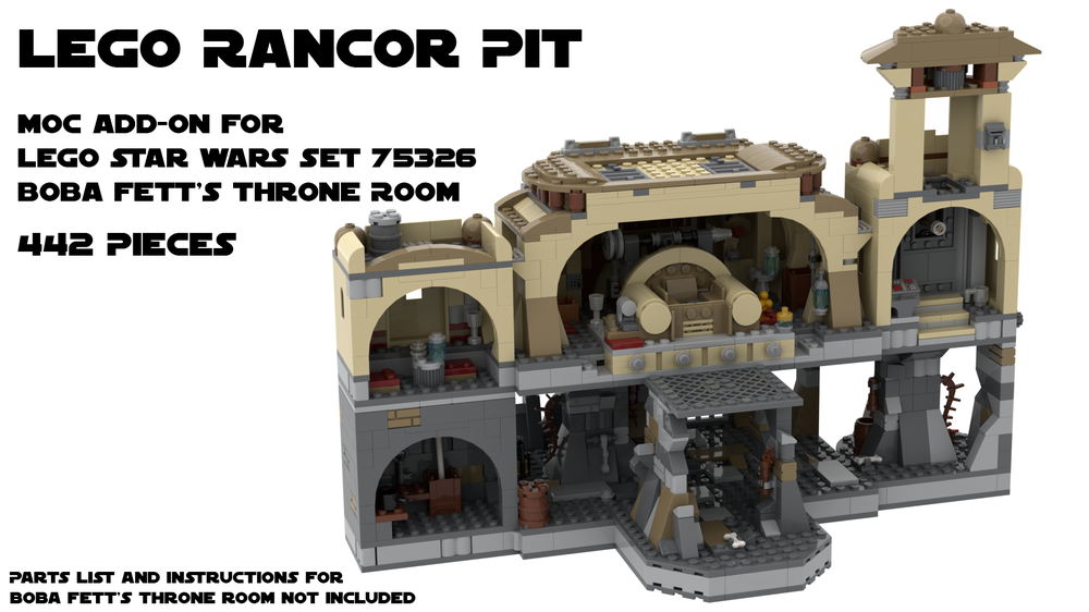 Lego Rancor Pit - Add-On for Lego Bounty Hunter's Throne Room - 75326