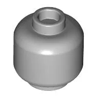 Minifig Head [Plain] [Vented Stud - 2 Holes] / Light Bluish Gray