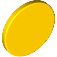 Lego Road Sign Clip-on 2 x 2 Round / Yellow