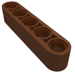 Technic Beam 1 x 5 Thick / Reddish Brown