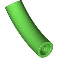 Brick Round 1 x 1 D. Tube with 45° Elbow and Axle Holes (Crossholes) at Each End / Bright Green