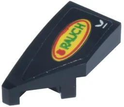 Wedge 2 x 1 x 2/3 Left with Yellow, Red and Green 'RAUCH' Oval Logo Pattern (Sticker) - Set 77243