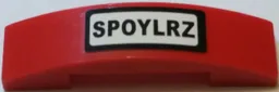 Slope, Curved 4 x 1 x 2/3 Double with 'SPOYLRZ' Pattern (Sticker) - Set 60027
